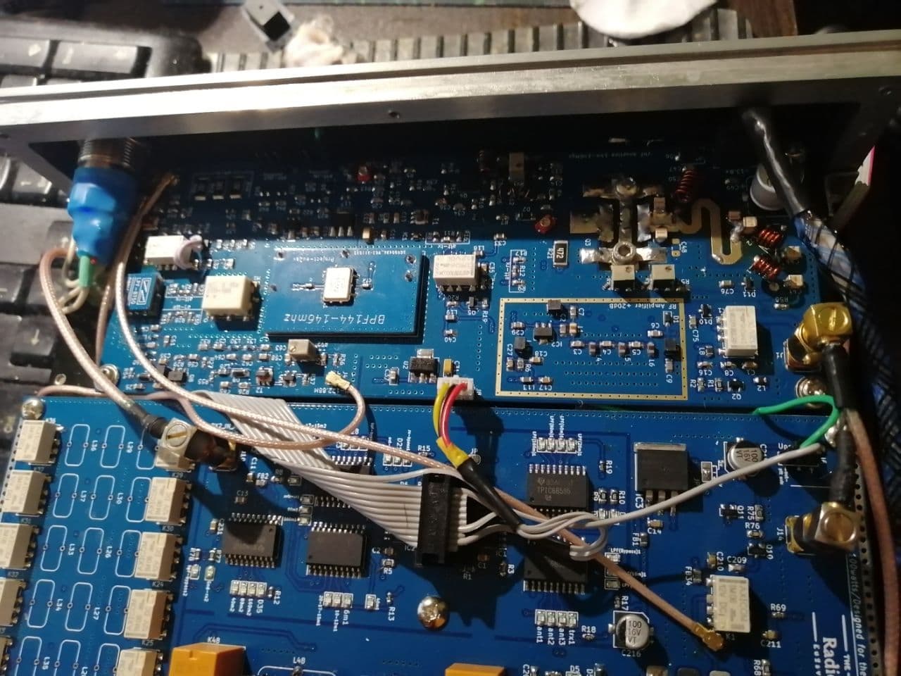 Anvelina BPF/PA board with 144Mhz transverter board.